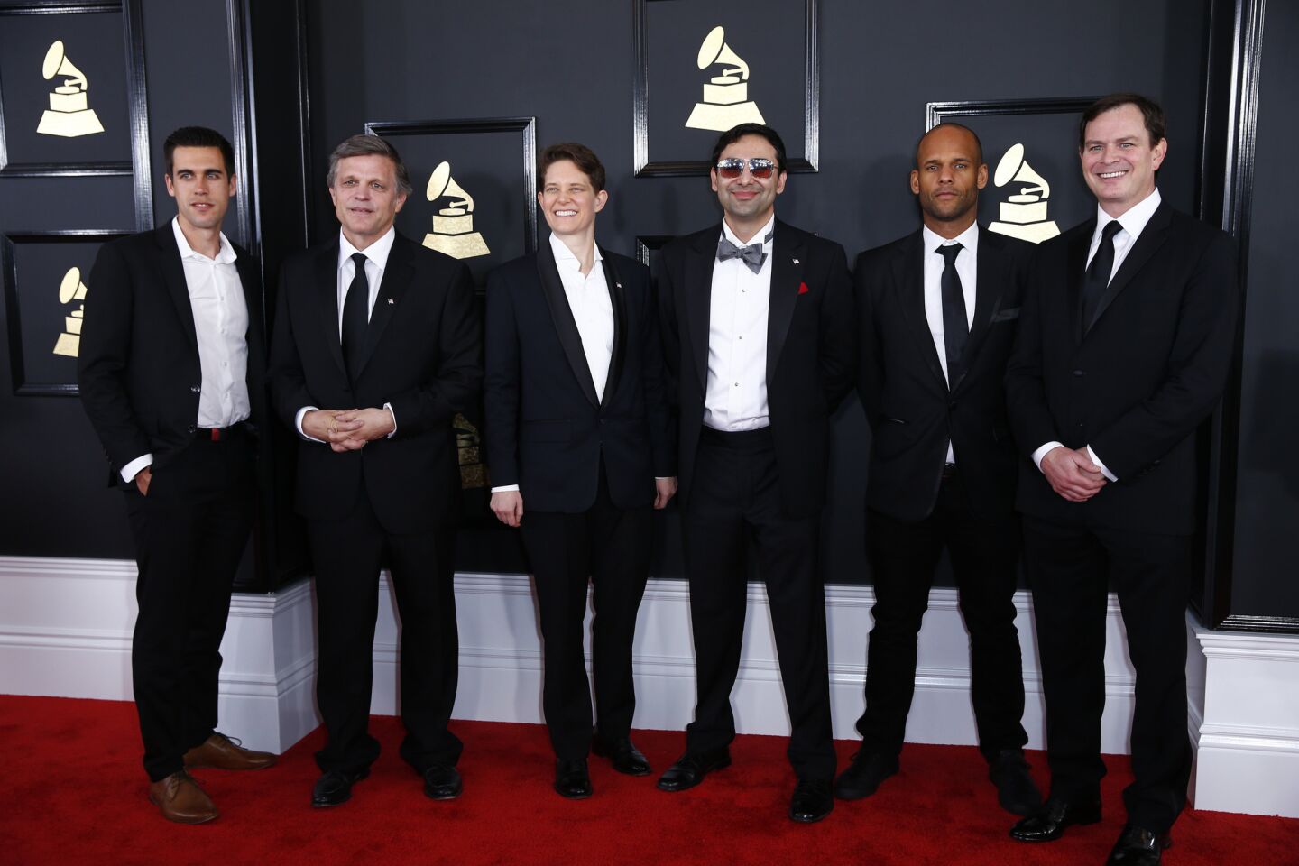Ted Nash Big Band arrives at the 59th Grammy Awards.