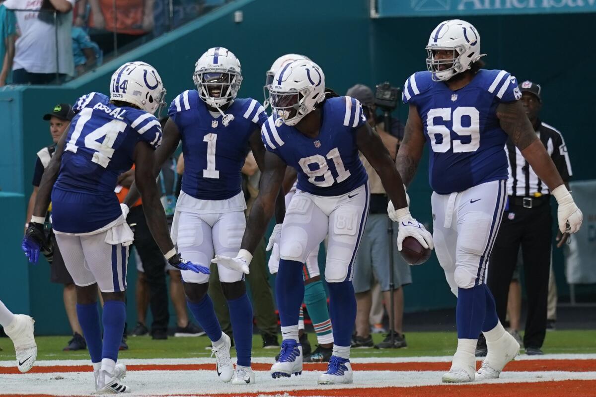 Colts get 1st win of season, top sputtering Dolphins 27-17 - The San Diego  Union-Tribune