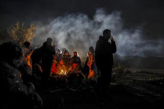 Jacumba, CA, Friday, November 24, 2023 - Asylum seekers from China, camp near the border wall, often waiting days to be transported by the U.S. Border Patrol. With no amenities like food and water, campers strip nearby fields of manzanita and other trees and plants to fuel campfires.