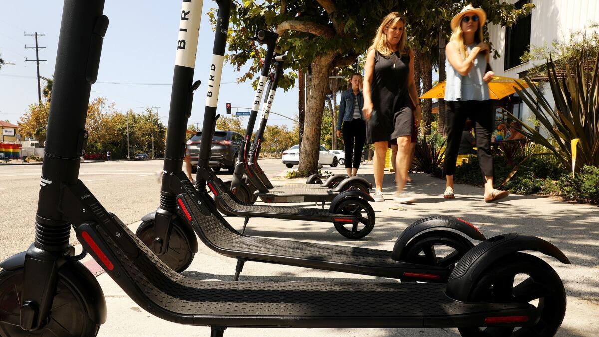 The city says that tracking each scooter trip in Los Angeles will help officials determine which companies are not following new operating rules, but privacy advocates say it could be easy to trace a trip to an individual person.