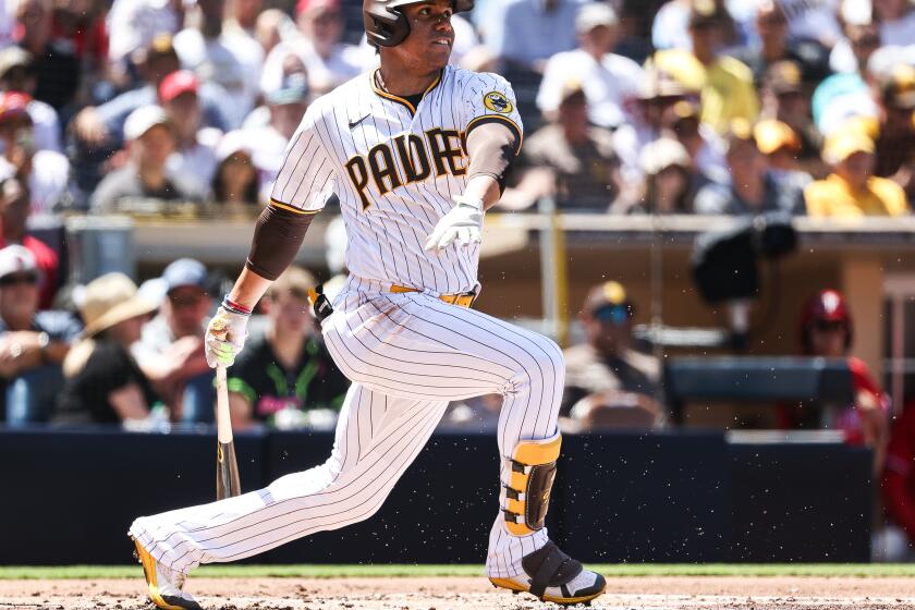 athletes and steroids research paper San Diego, CA - September 06: Padres left fielder Juan Soto (22) grounds out against the Phillies during the first inning at Petco Park on Wednesday, Sept. 6, 2023 in San Diego, CA. (Meg McLaughlin / The San Diego Union-Tribune)