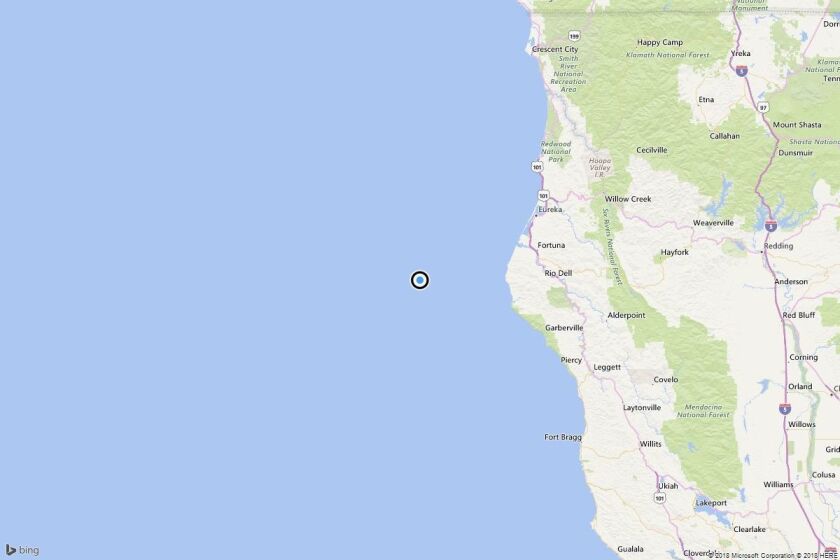 5 8 Earthquake Strikes Off Northern California Coast No Tsunami Threat Los Angeles Times