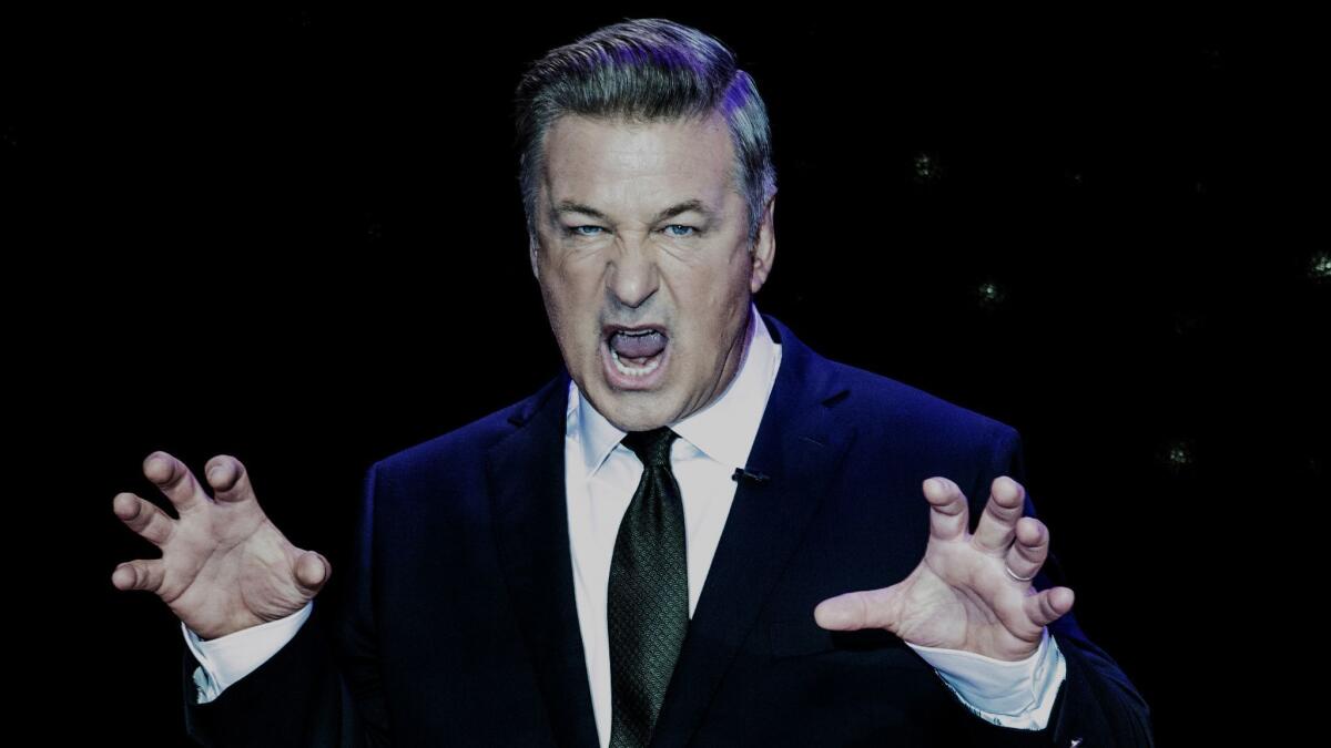 Actor Alec Baldwin gets his game face on while on the set of his ABC show "Match Game."