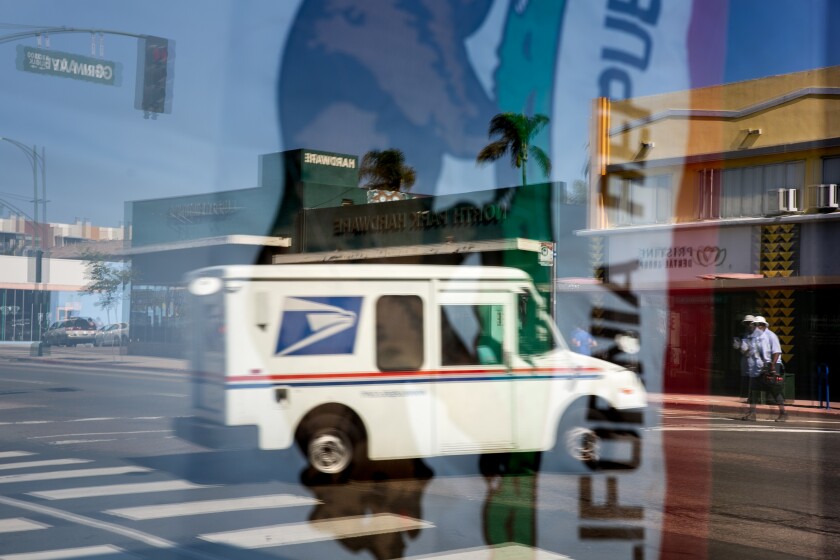 A U.S. Postal Service truck