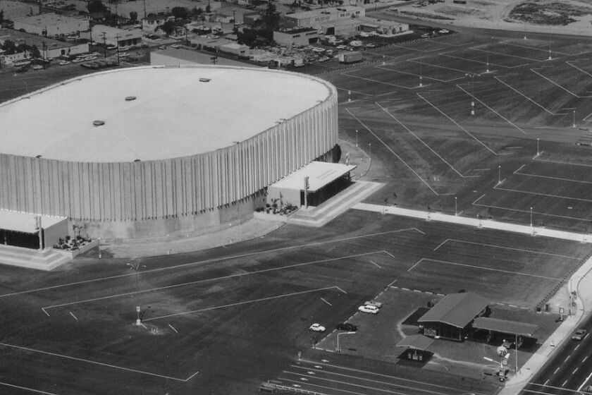 File photo of the San Diego International Sports Arena, now called the Valley View Casino Center, where the Republicans had originally planned to hold their 1972 convention. The problem of keeping probable protestors at bay and a purported scandal involving ITT ended in moving the convention to Miami, FL.