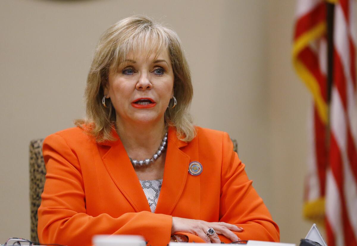 Oklahoma Gov. Mary Fallin has expressed interest in working alongside Donald Trump. (Alonzo Adams / Associated Press)