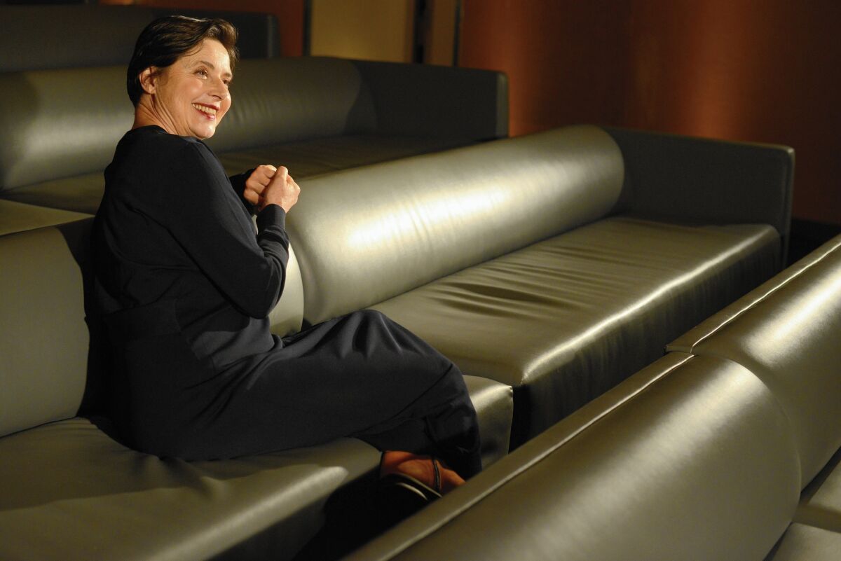 Isabella Rossellini says she looks forward to brushing up on her moviegoing at Cannes.