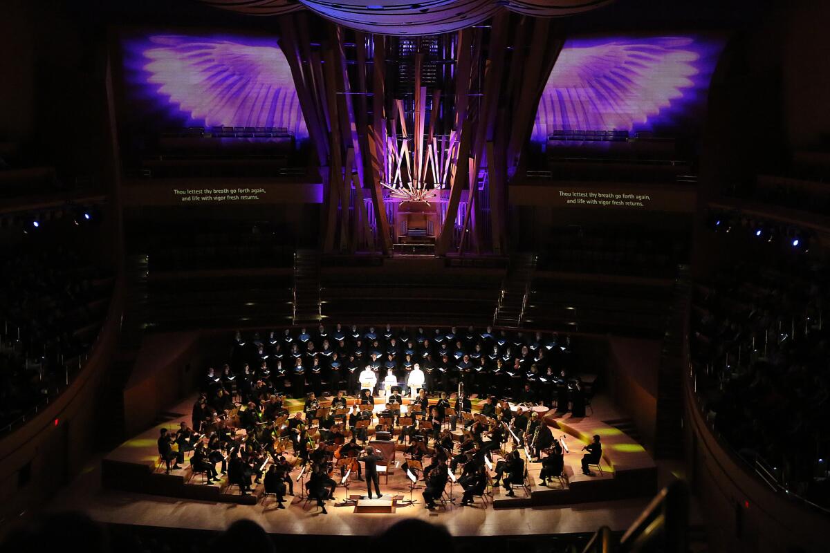 Los Angeles Philharmonic performance of Haydn's "The Creation" at Walt Disney Concert Hall.