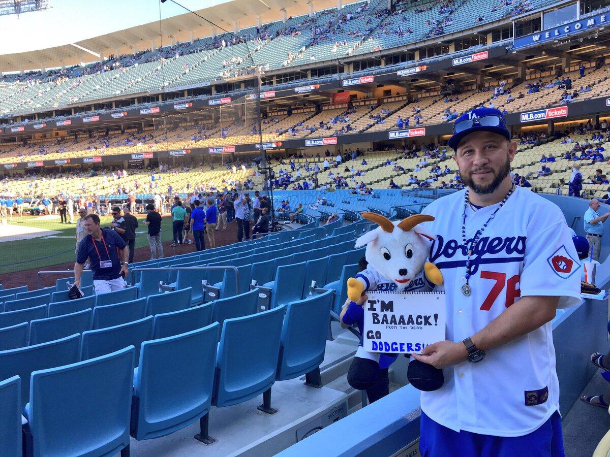 Cesar Melgoza and his goat.