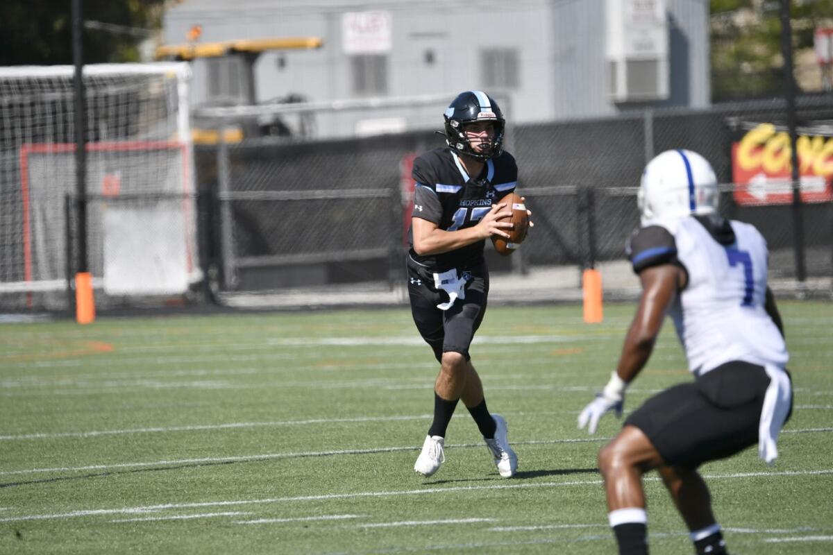 Former Chaminade QB Ryan Stevens ranked No. 2 in passing in NCAA Division III at John Hopkins.