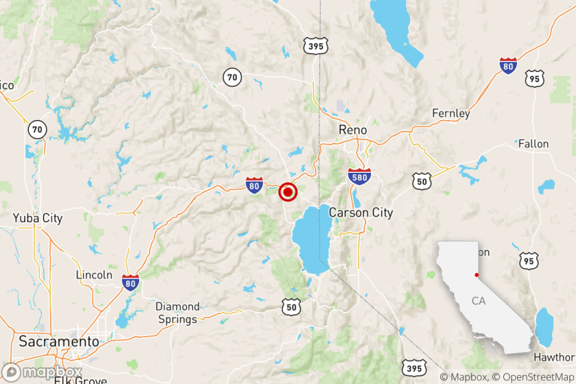 A magnitude 4.2 earthquake was reported Thursday night one mile from Truckee, Calif.