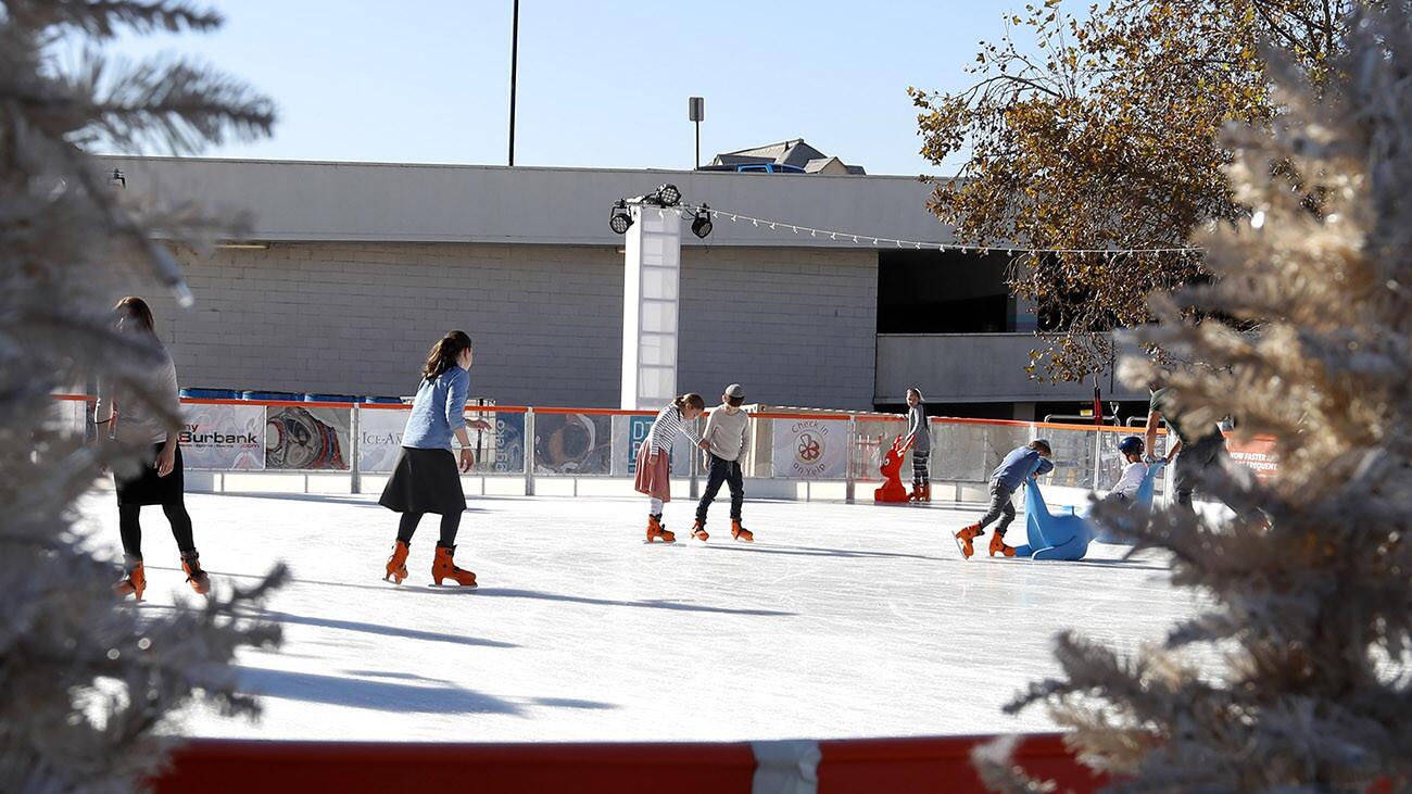 Photo Gallery: The ice rink in downtown Burbank opens for winter