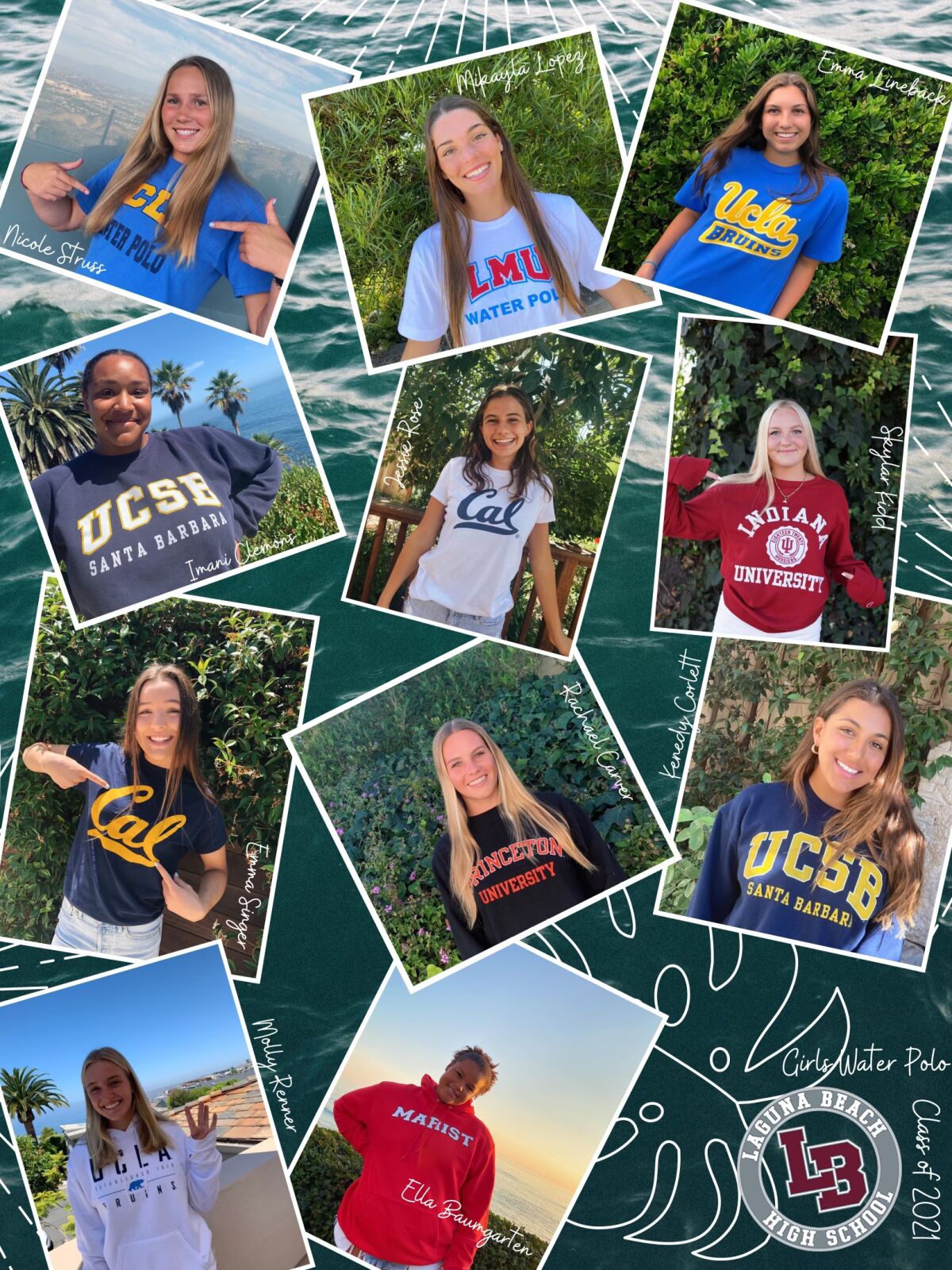 All 11 Laguna Beach High girls' water polo seniors have committed to play in college.