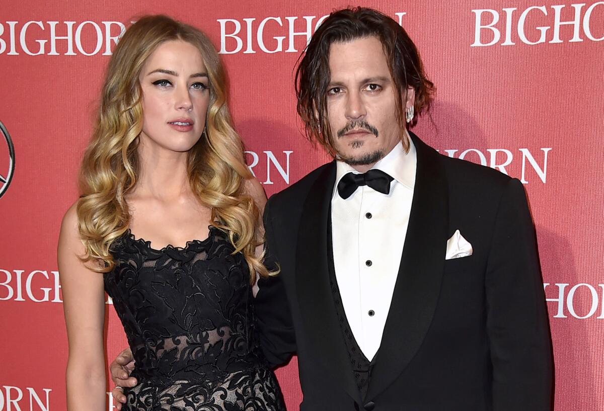 Amber Heard and Johnny Depp attend the Palm Springs International Film Festival Awards Gala this year.