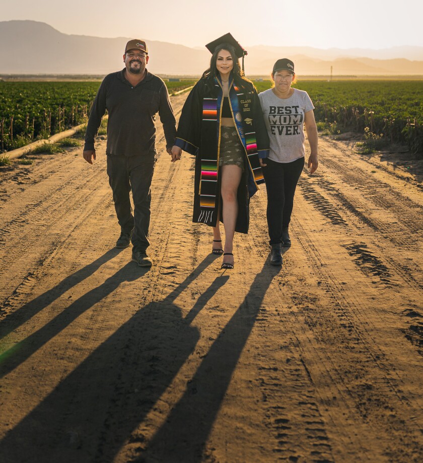 Jennifer Rocha and her parents Jose Juan and Angelica Maria Rocha