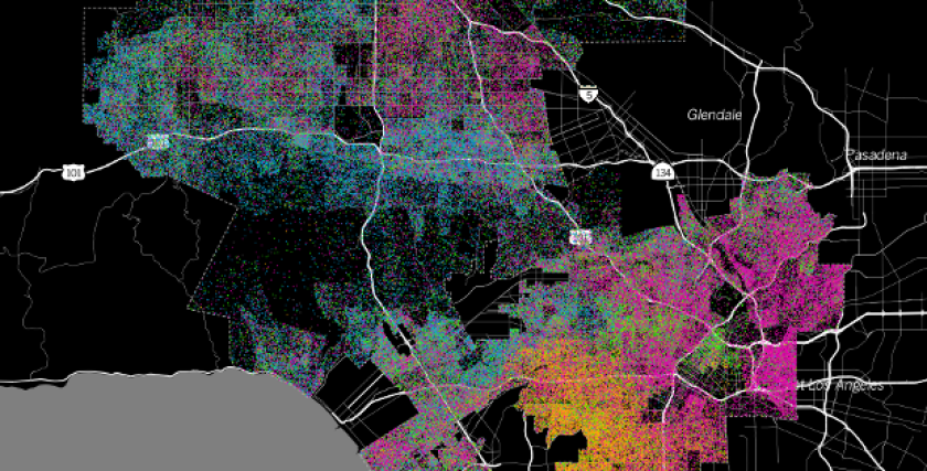 Interactive map showing how every neighborhood has voted in Los Angeles mayoral elections.