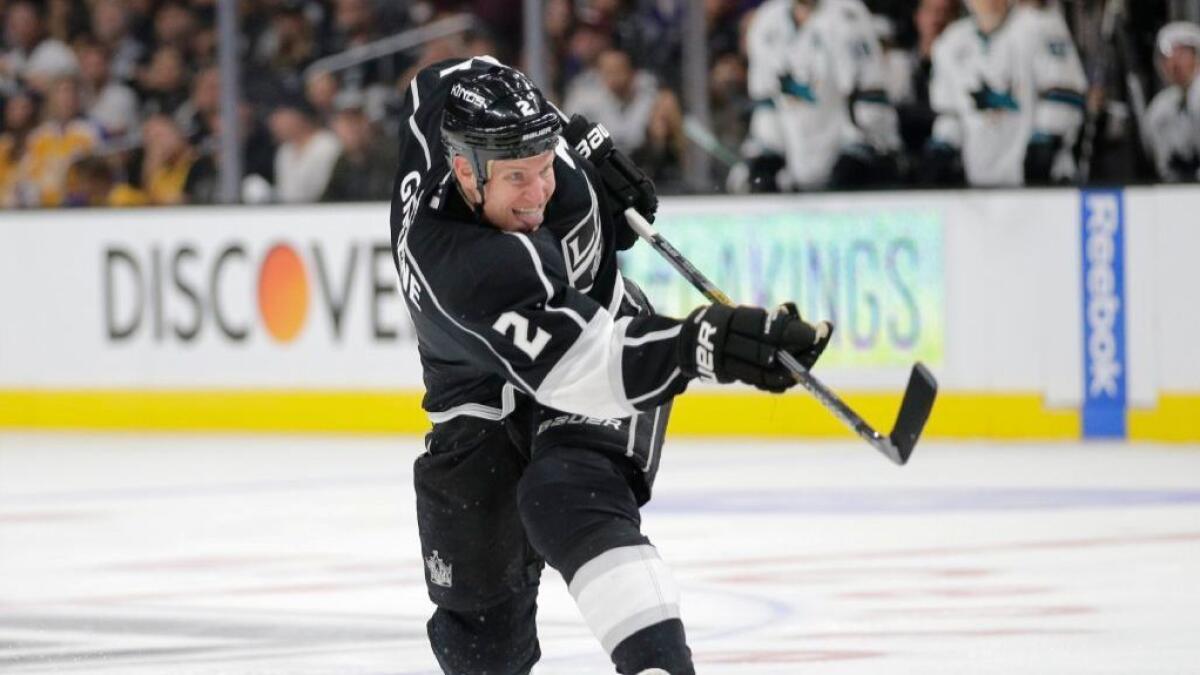 Matt Greene #2 of the Los Angeles Kings