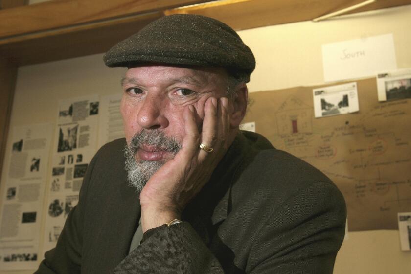 FILE - Playwright August Wilson poses for a portrait at Yale University in New Haven, Conn. on April 7, 2005. The University of Pittsburgh has acquired the archive of the late playwright and Pittsburgh native son August Wilson, a trove that contains recordings, letters artwork, poetry, unpublished work and notebooks. (AP Photo/ Michelle McLoughlin, File)