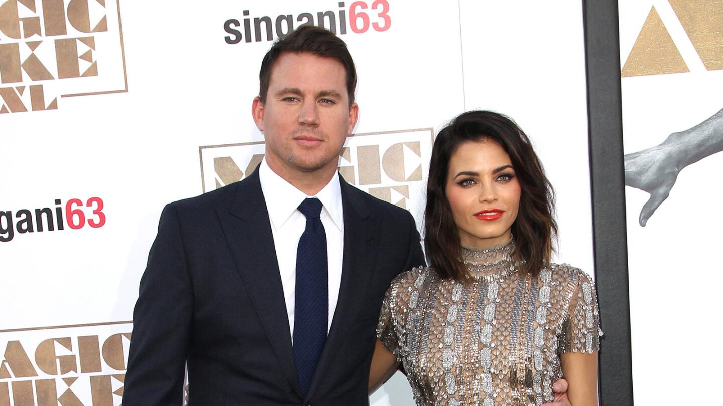 Channing Tatum and Jenna Dewan Tatum give fans a view of their famous selves at the "Magic Mike XXL" Los Angeles premiere.