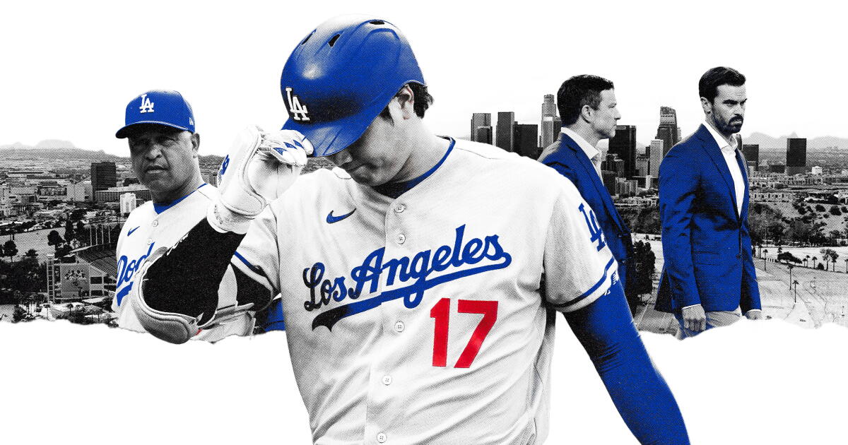 Photo: Los Angeles Times A photo illustration of Los Angeles Dodgers personnel