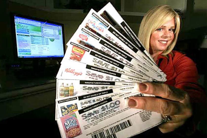 LET'S FIND A DEAL: Grocery Game's Teri Gault has taken coupon clipping to new heights. "I love a bargain," she says.
