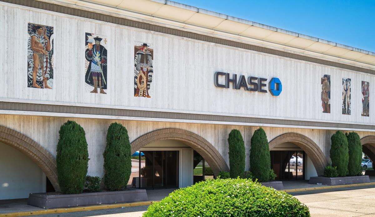 These are some of the eight mosaics depicting the story of San Diego on the Chase Bank building in Pacific Beach.
