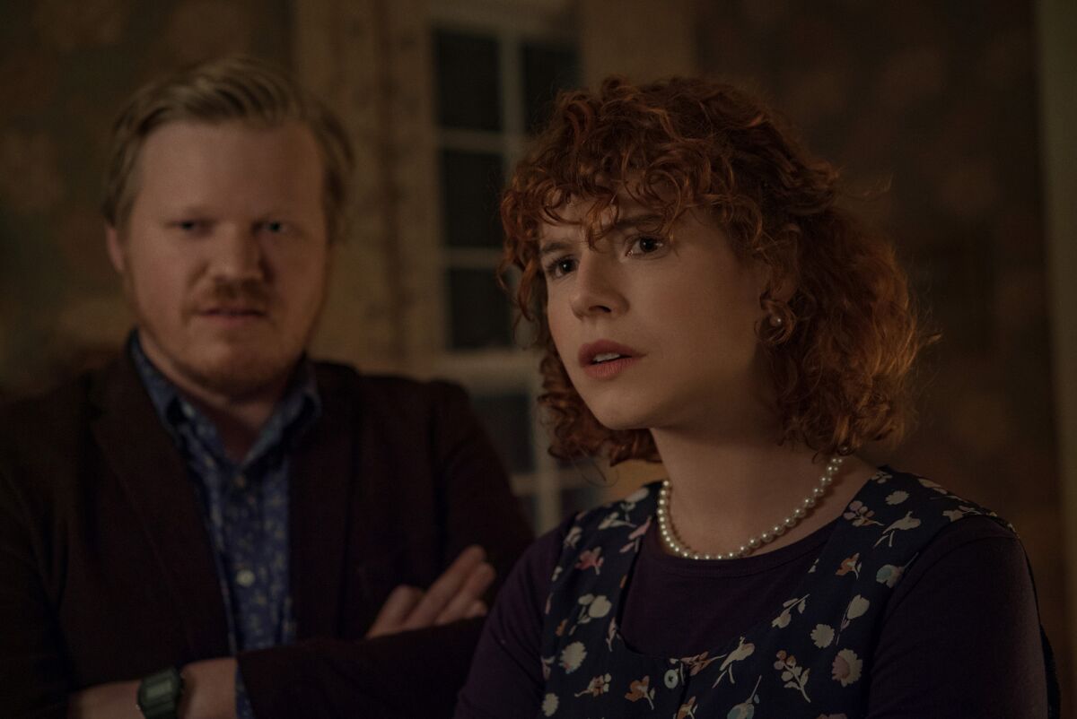 Jesse Plemons and Jessie Buckley in the movie "I'm Thinking of Ending Things."