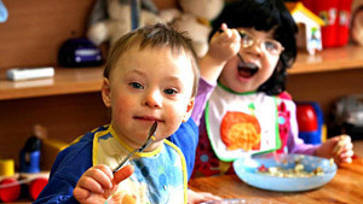 Lunch time at St. Petersburg Baby Home #13. Timofey, front, has enjoyed his soup already.