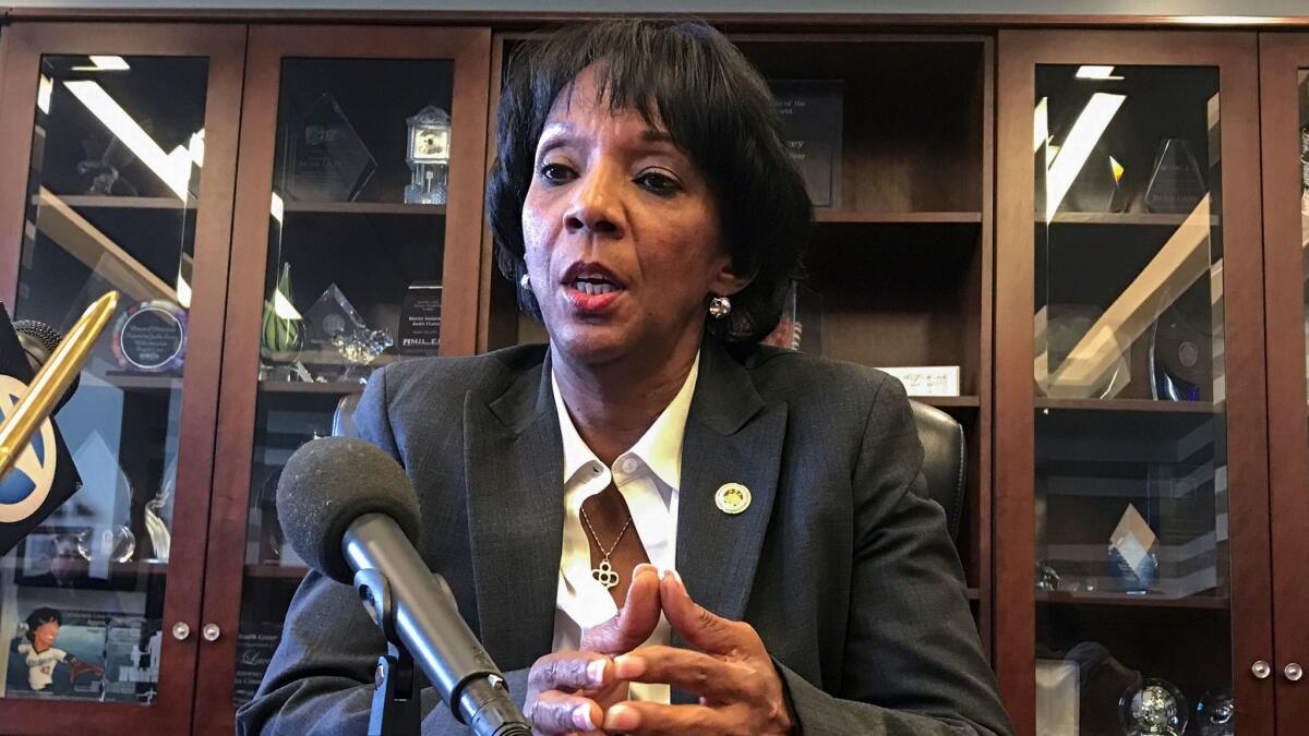 Los Angeles County Dist. Atty. Jackie Lacey, shown in January, is leading an effort to allow thousands of people to be removed from California's sex offender registry.