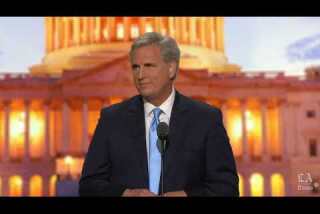 House Majority Leader Kevin McCarthy (Calif.) speaks at the Republican National Convention