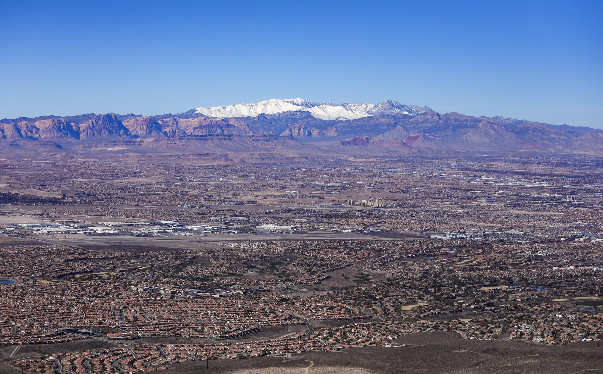 A view of the Las Vegas Valley from Black Mountain.