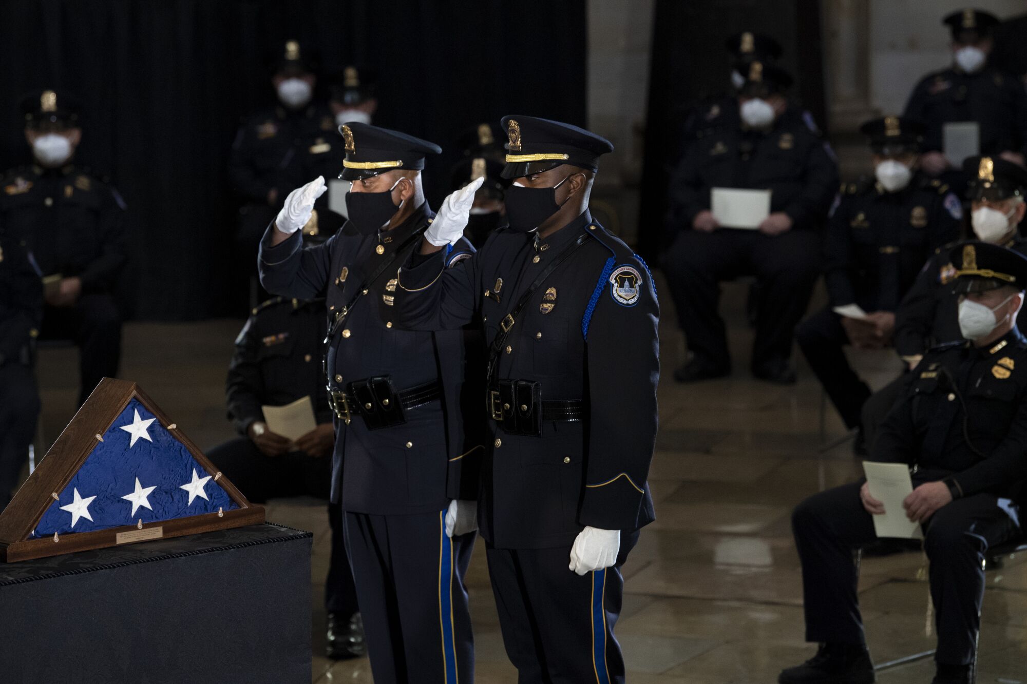  Police officers pay respects