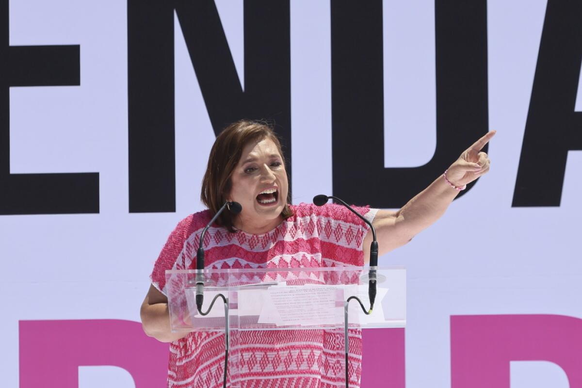 La candidata presidencial mexicana Xóchitl Gálvez 