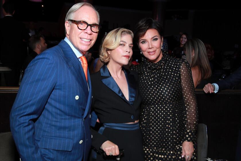 BEVERLY HILLS, CALIFORNIA - MAY 10: (L-R) Tommy Hilfiger, honoree Selma Blair and Kris Jenner attend the 26th annual Race to Erase MS on May 10, 2019 in Beverly Hills, California. (Photo by Rich Fury/Getty Images for Race To Erase MS)