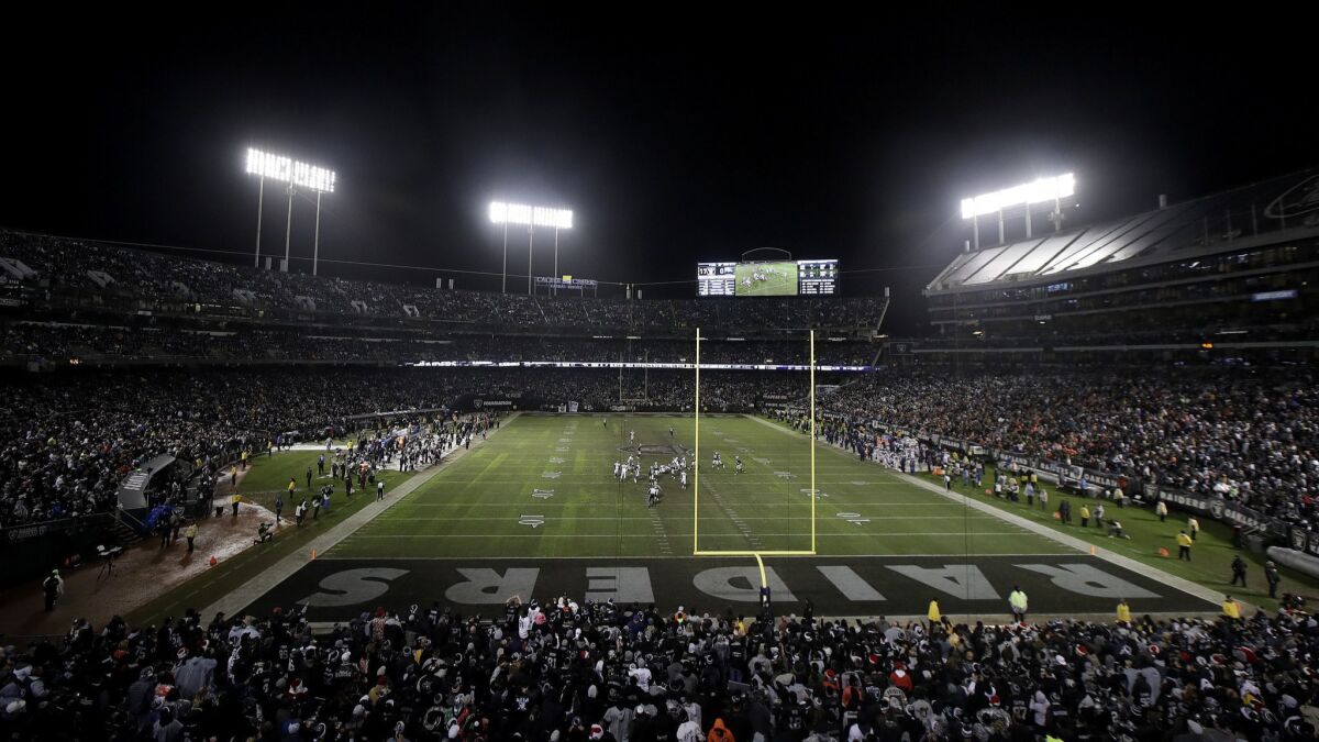 The Raiders play their final home game of the 2018 season against Denver on Dec. 24 at Oakland Coliseum.