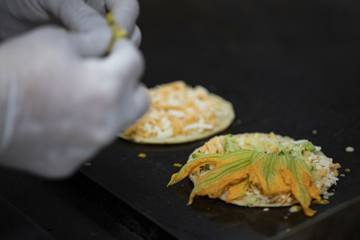Squash blossom quesadilla from Tehuanita 2.0