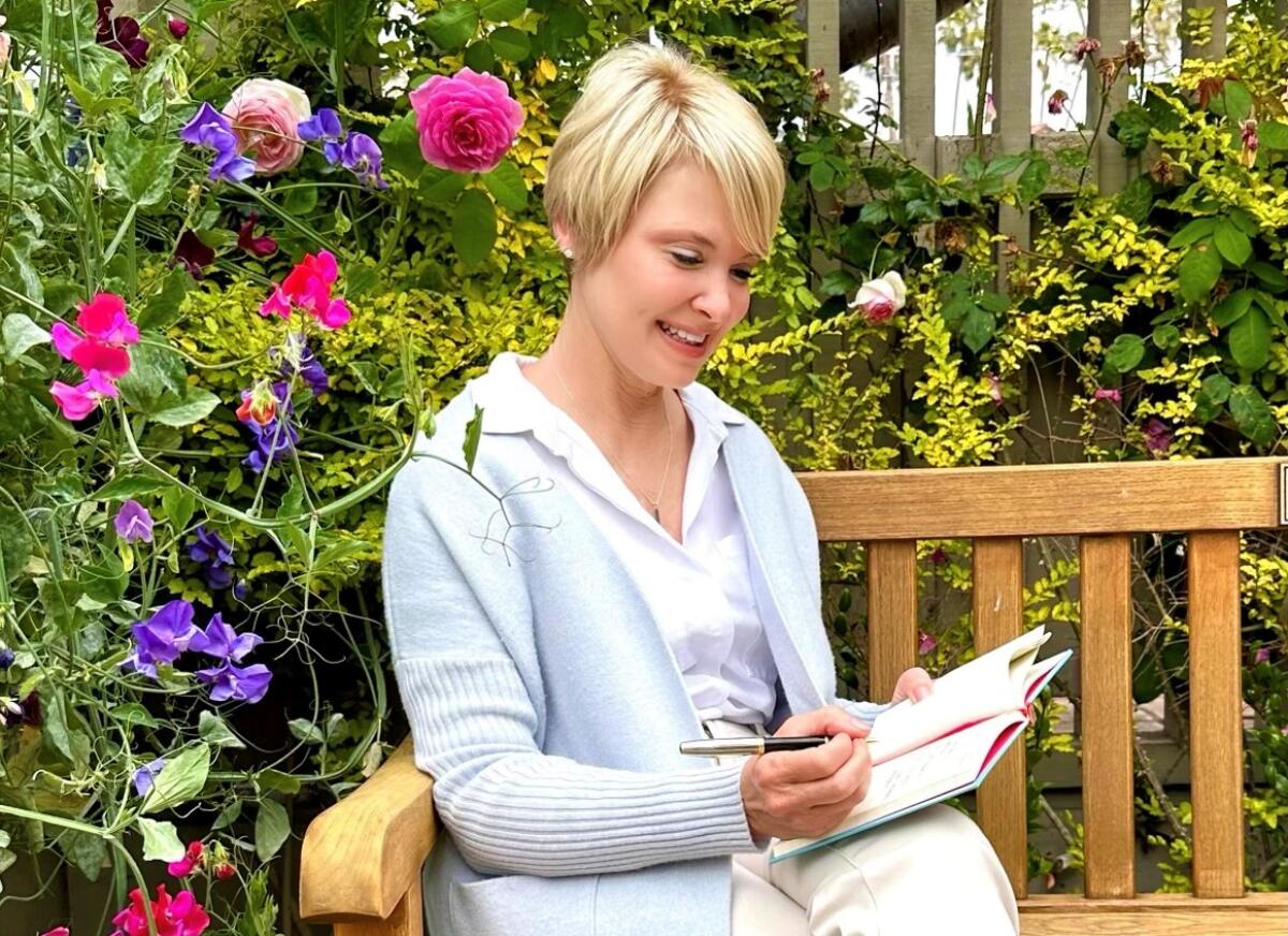 Writer and Sherman Library & Gardens volunteer docent and meditative mindfulness facilitator Ellen Bell.