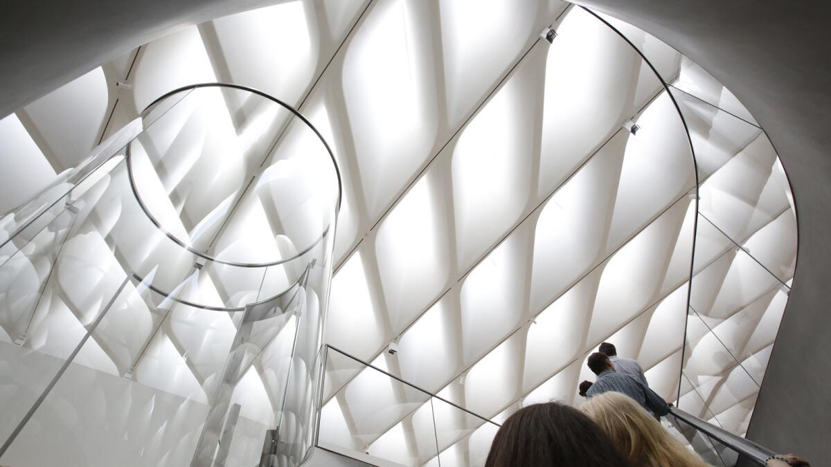A tour of the Broad museum as it prepares to open.
