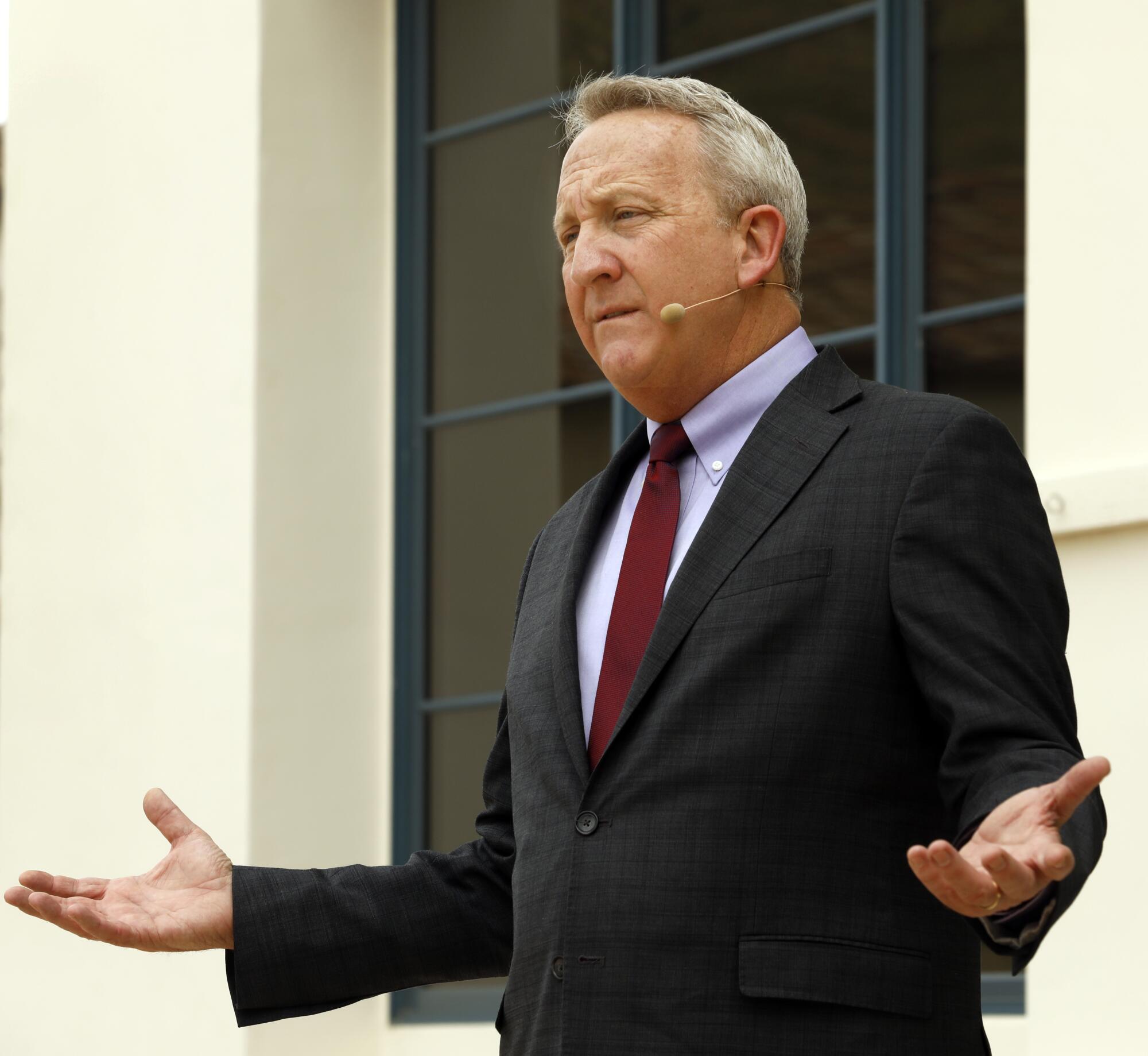 Rob McCoy, pastor of Godspeak Cavalry Chapel, recently resigned from the Thousand Oaks City Council, saying he planned to violate orders that declare churches nonessential.