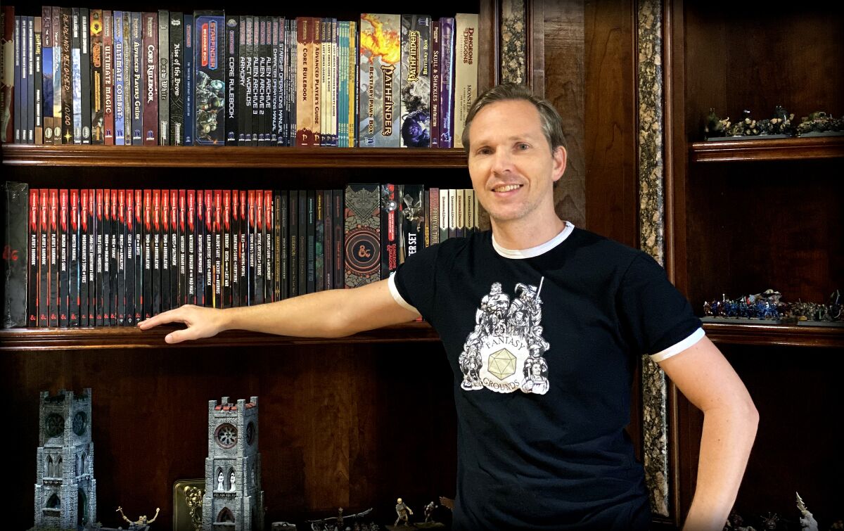 Fantasy Grounds co-owner Doug Davison says people from all over the world might be on his site at any time playing D&D.