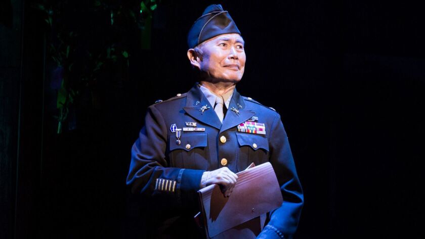 George Takei reprises his Broadway role in the L.A. premiere of the fact-based musical "Allegiance" at the Aratani Theatre in Little Tokyo.