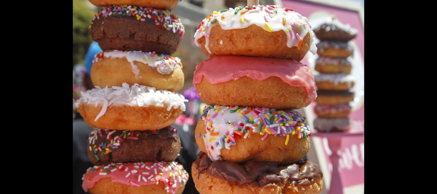 Doughnuts served at the Grilled Cheese A-Fair booth.