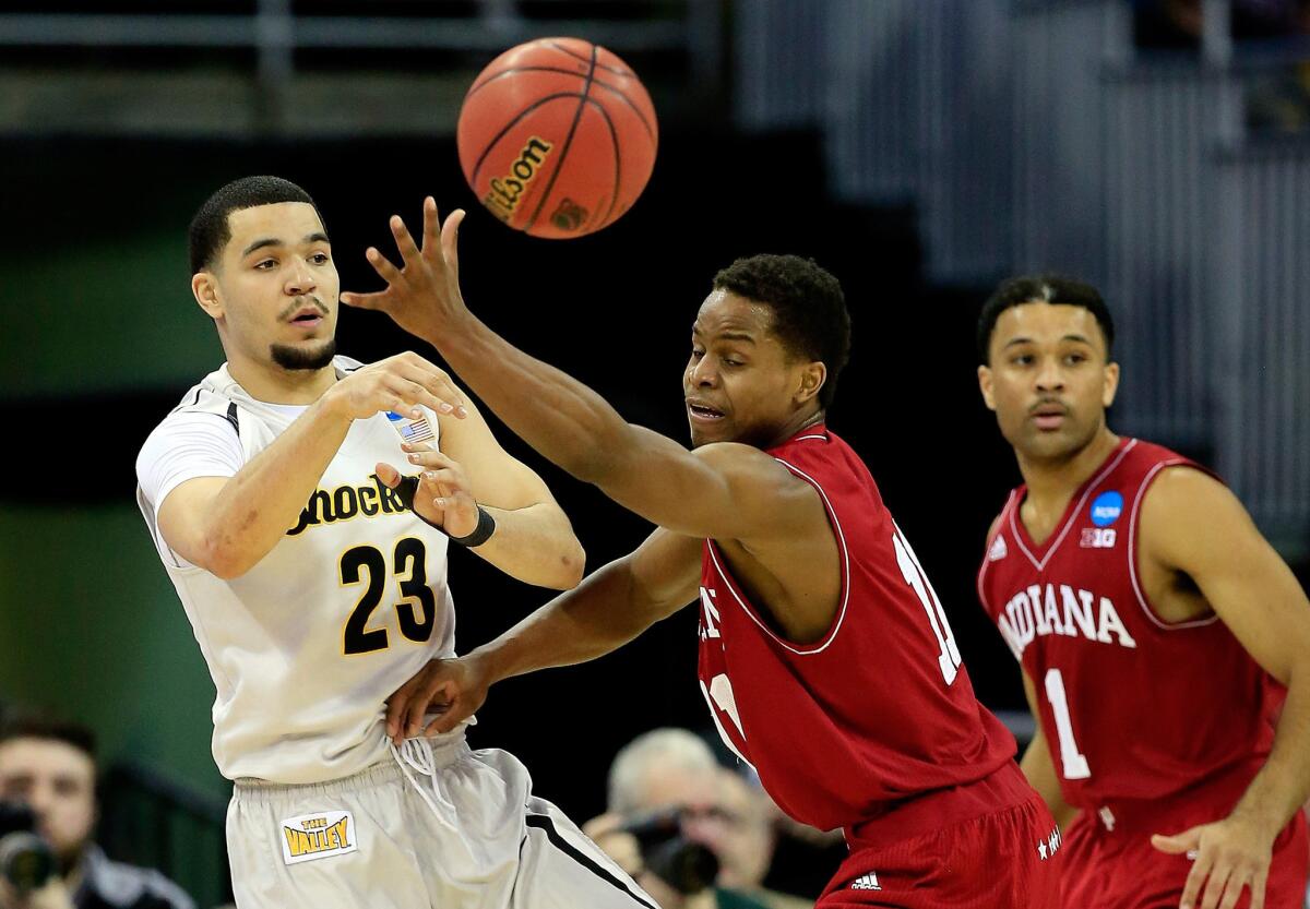 Wichita State guard Fred VanVleet had 27 points for the Shockers in victory over Indiana, 81-76, to advance to the third round of the NCAA tournament.