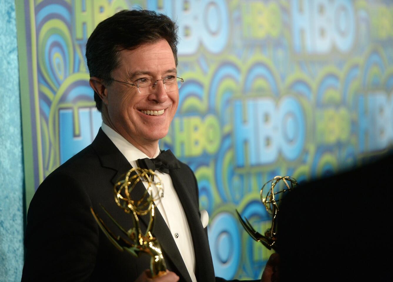 CBS has named Comedy Central's Stephen Colbert as the 2015 host of the "Late Show," only a week after longtime host David Letterman announced his retirement. "I'm thrilled and grateful that CBS chose me," Colbert said in a statement. "Now, if you'll excuse me, I have to go grind a gap in my front teeth."