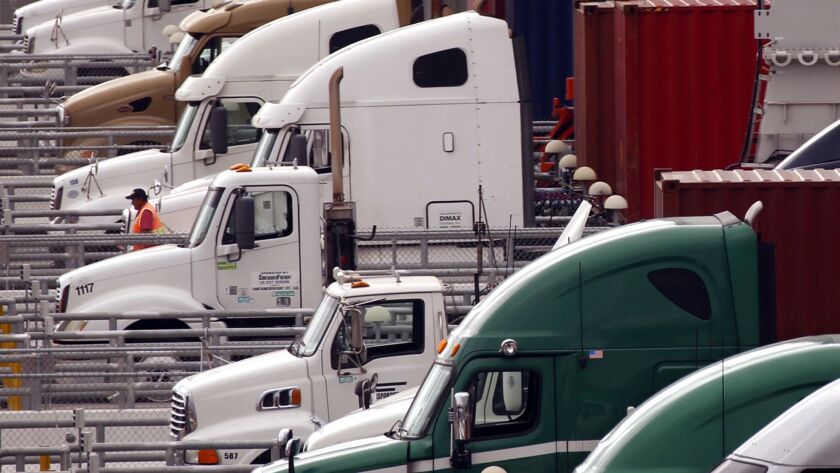 Contract work has been a source of conflict between truck drivers and truck companies at the Port of Los Angeles.