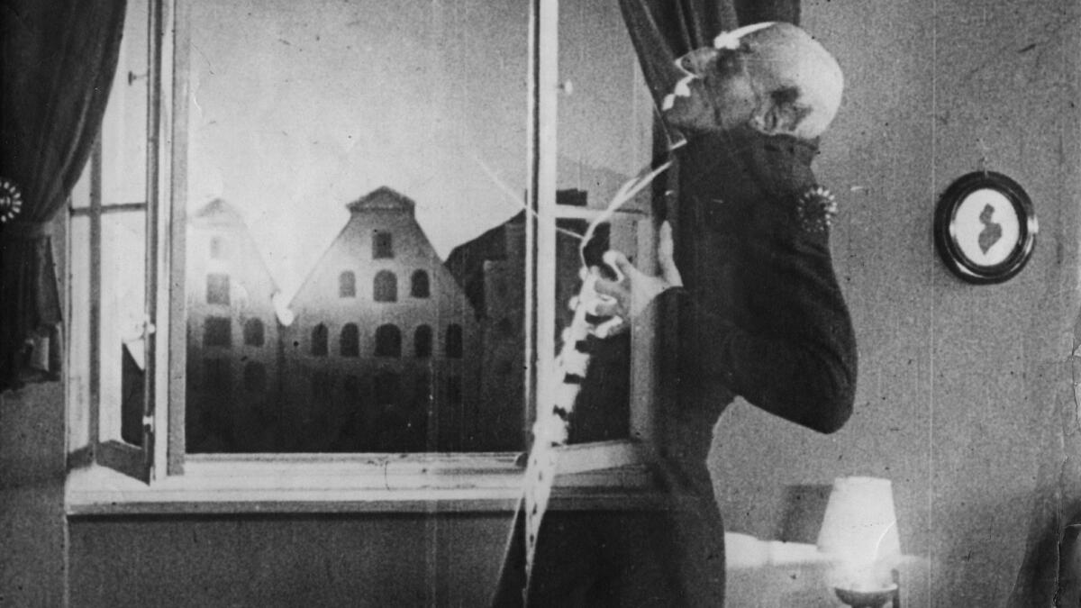 German actor Max Schreck in "Nosferatu."