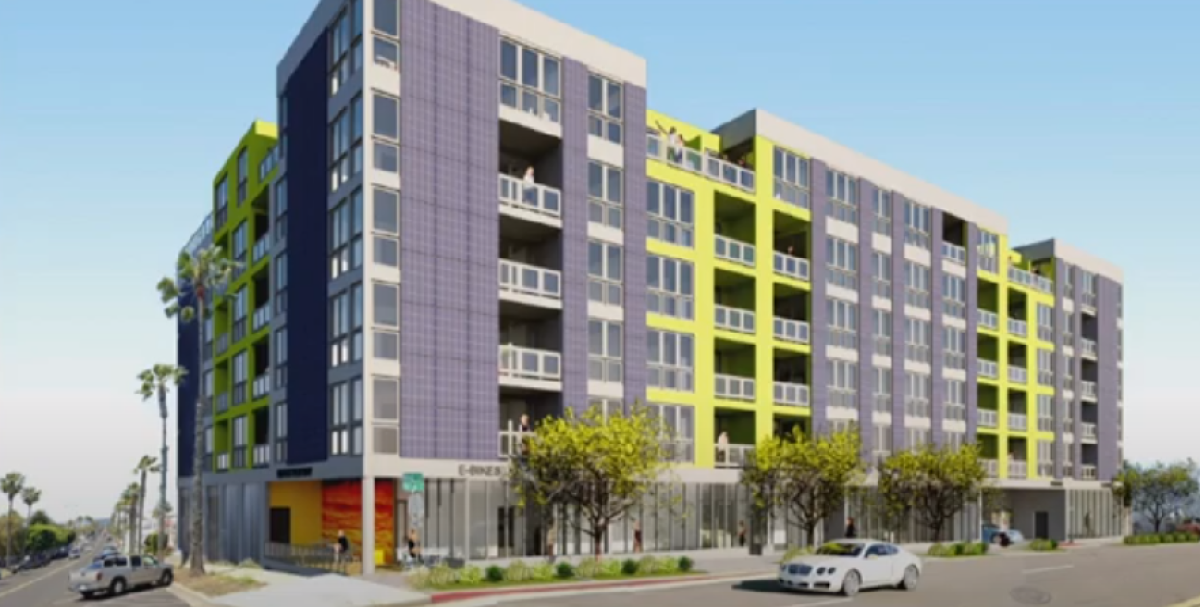 The six-story Sunsets building, with 76 apartments and ground-floor retail, has been approved for construction at the corner of North Horne Street and Pier View Way in Oceanside.