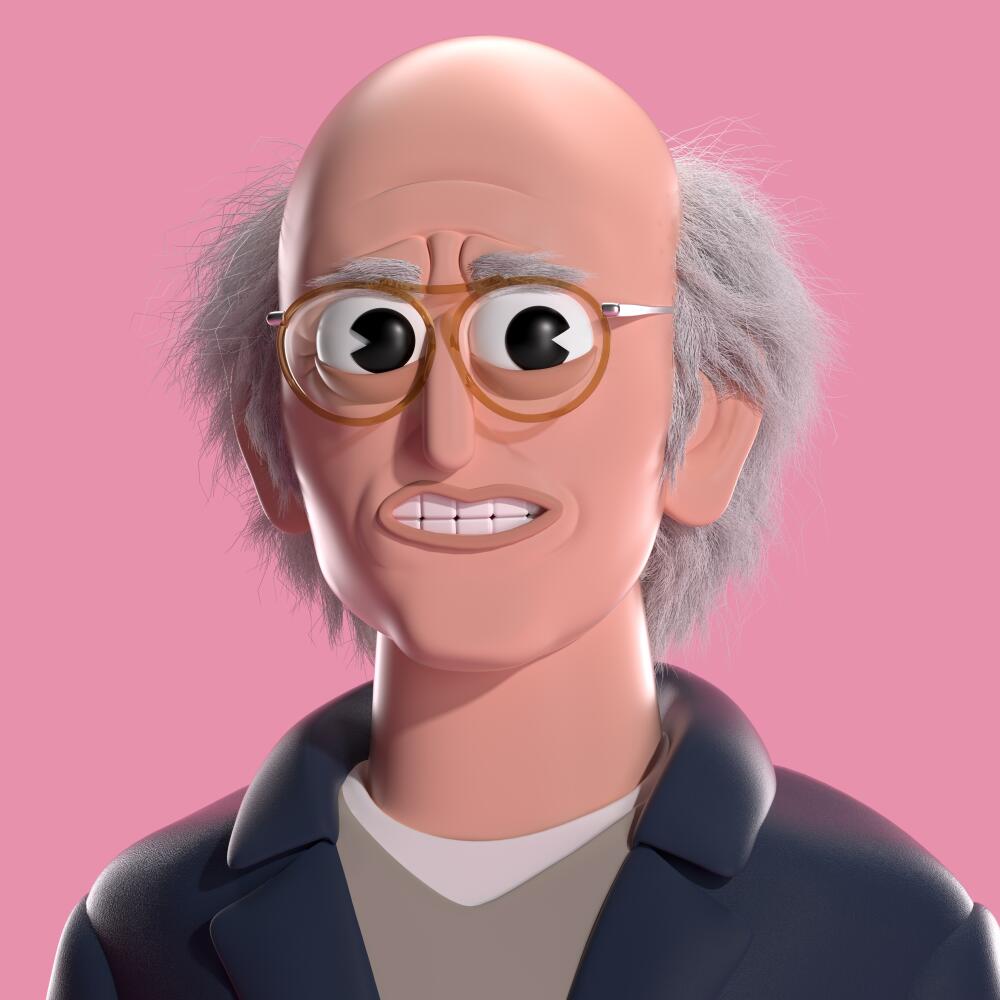 An illustration of Larry David.