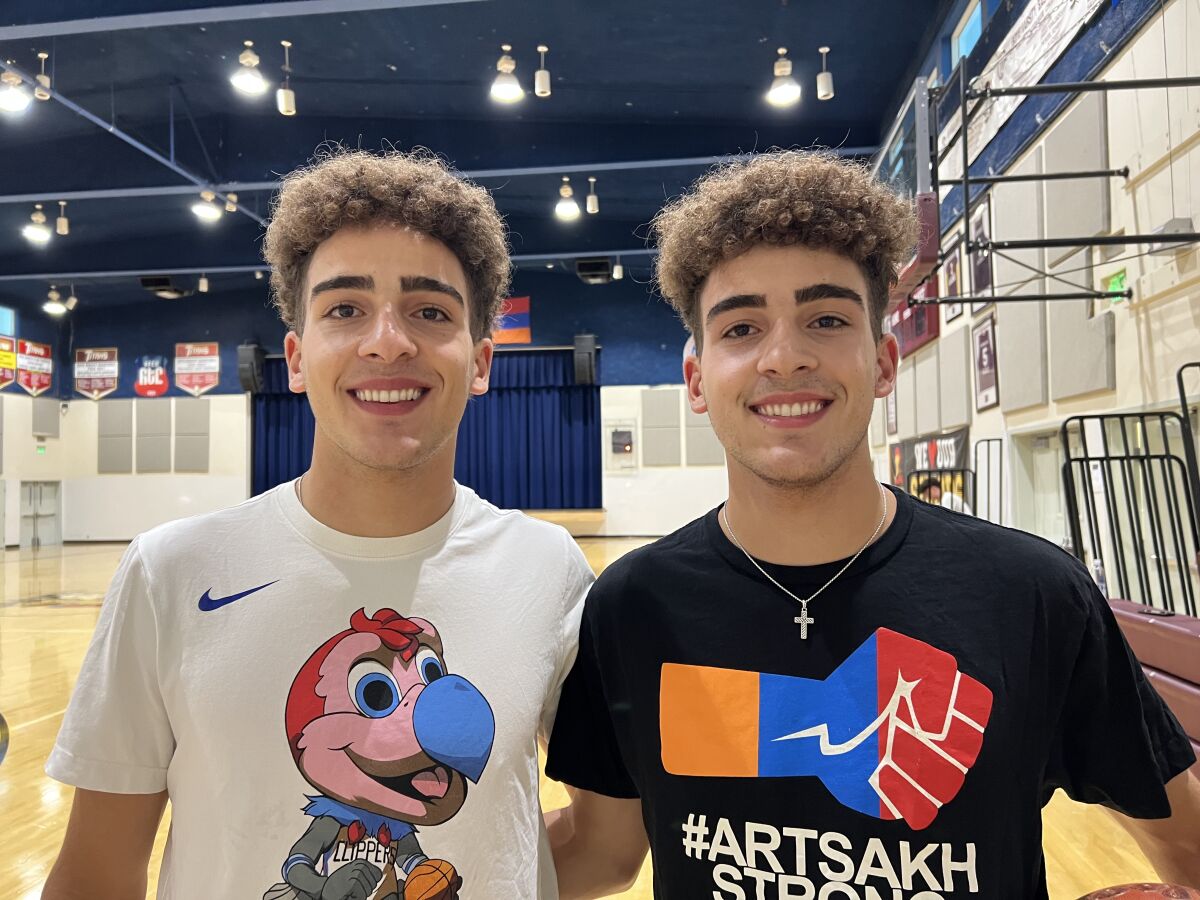 Twins Ryan and Michael Martirossian of Armenian General Benevolent Union.