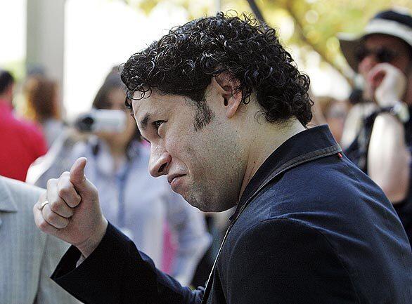 Gustavo Dudamel arrives